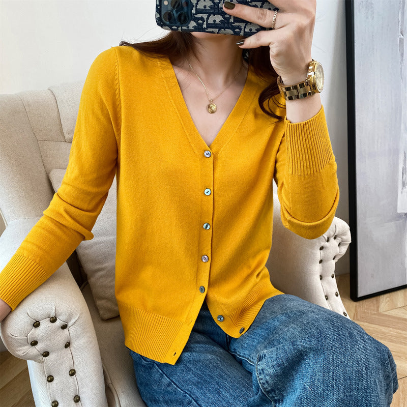 Lauren - Elegancki sweter z dzianiny z guzikami dla kobiet