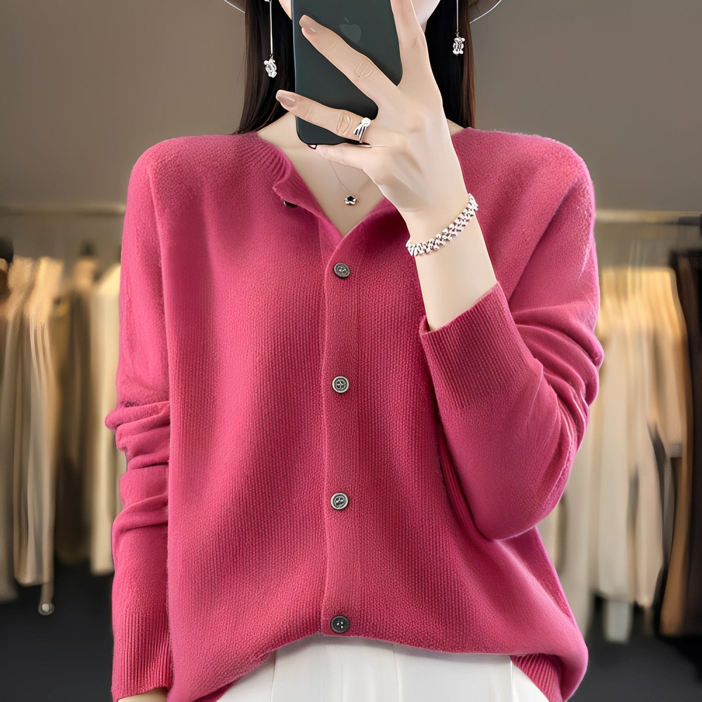Haydée - Kardigan z guzikami elegancki dla kobiet