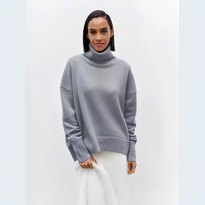 Lucinde - Zimowe swetry z golfem oversize dla kobiet