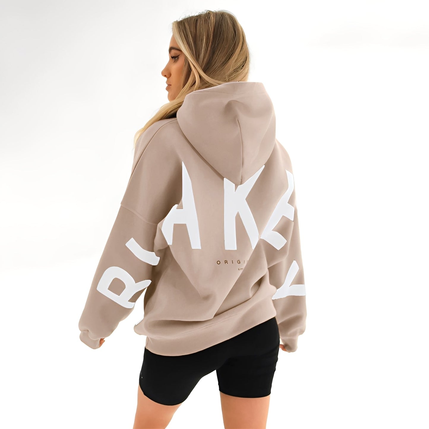 Yvette - Luźny hoodie z modnym nadrukiem dla kobiet