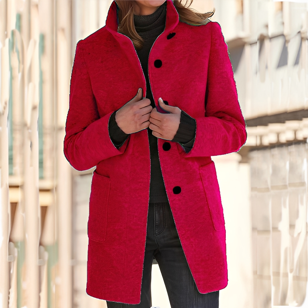 Tatienne - Długi nowoczesny płaszcz zimowy dla kobiet