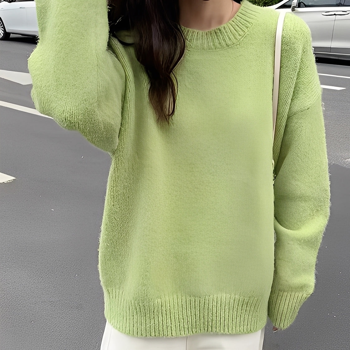 Roxanna - Prosty oversize sweter dla kobiet