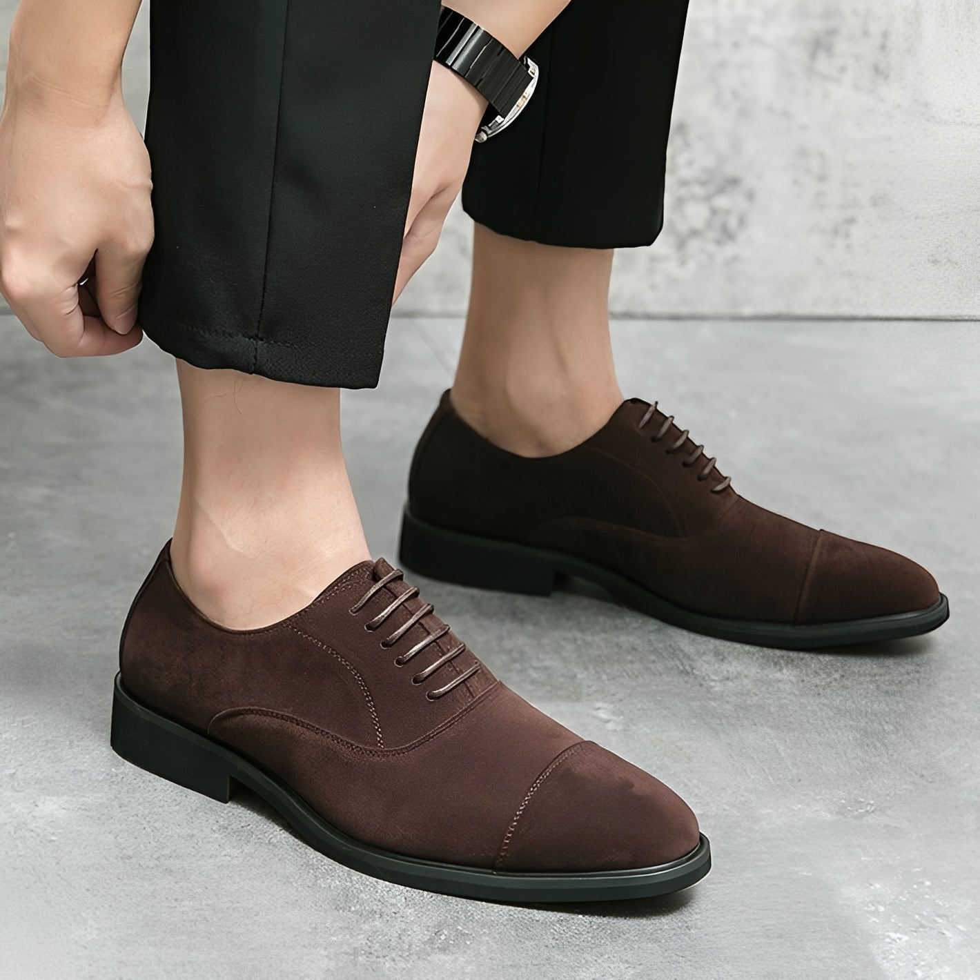 Jackson - Luźne formalne buty zamszowe dla mężczyzn