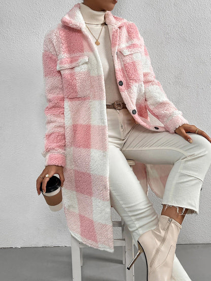 Rachel - Stylowy, ciepły płaszcz fleece dla kobiet