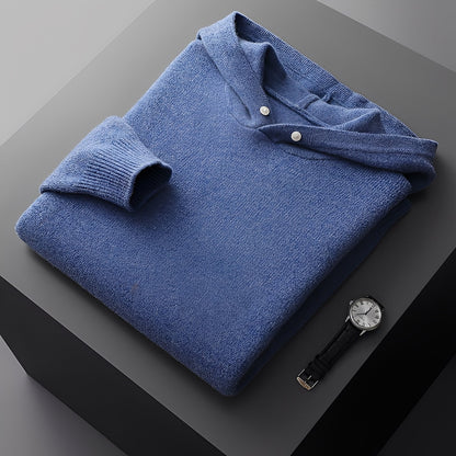 Darius - Stylowy, ciepły dzianinowy hoodie dla mężczyzn