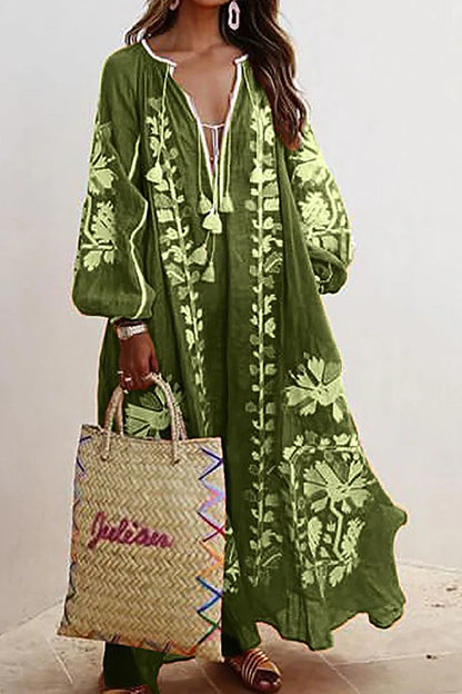 Nelia - Boho Kwiatowa Letnia Sukienka Breezy