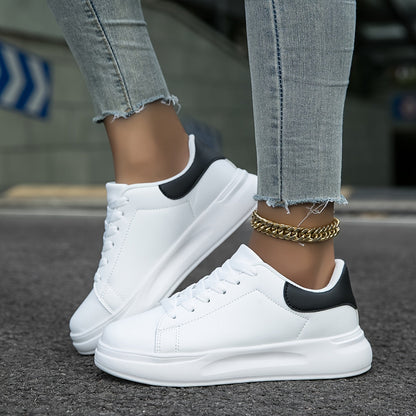Romy - Buty skórzane białe o czystym wyglądzie