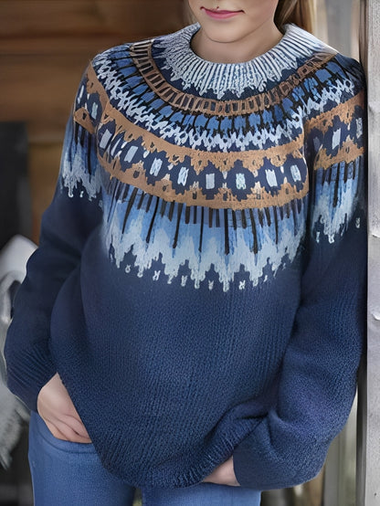 Lorine - Ciepły sweter ze stylowym wzorem dla kobiet