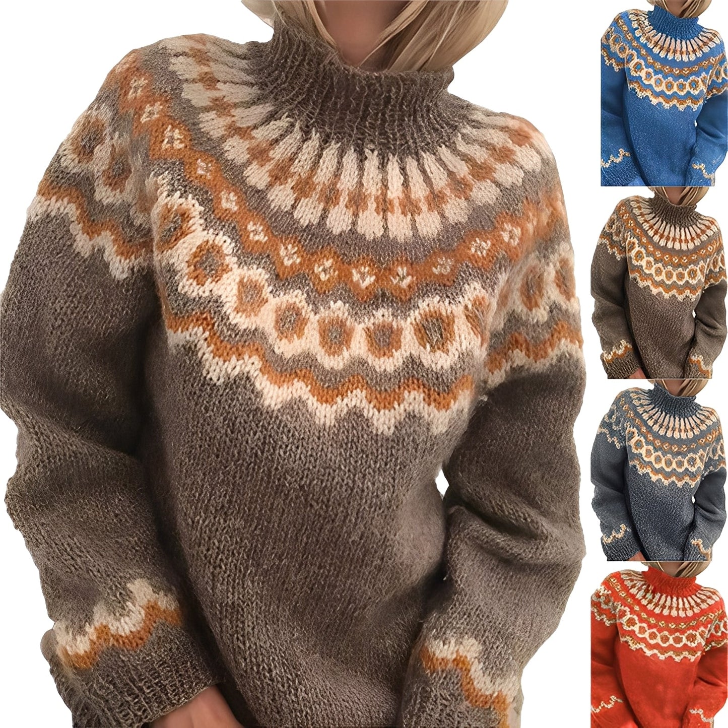 Fiona - Kobiecy sweter z golfem