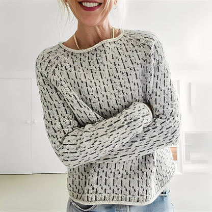 Lucrèce - Sweter z dzianiny z luźnym dekoltem w łódeczkę dla kobiet