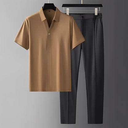 Alexander - Zestaw polo i eleganckie krótkie spodnie dla mężczyzn