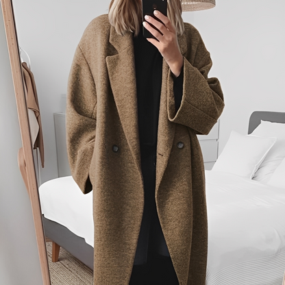 Marjolaine - Elegancki oversize płaszcz z guzikami dla kobiet