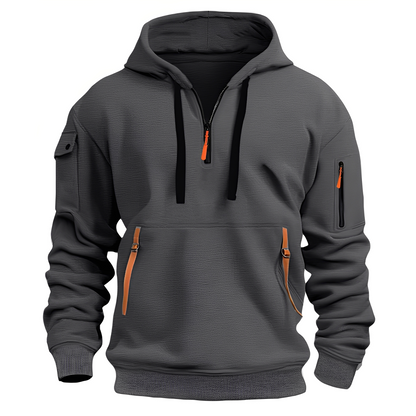 Norton - Stylowy hoodie z połowym zamkiem dla mężczyzn
