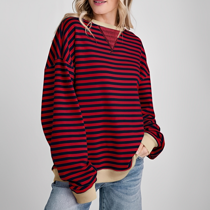 Pénélope - Sweter oversize w paski dla kobiet