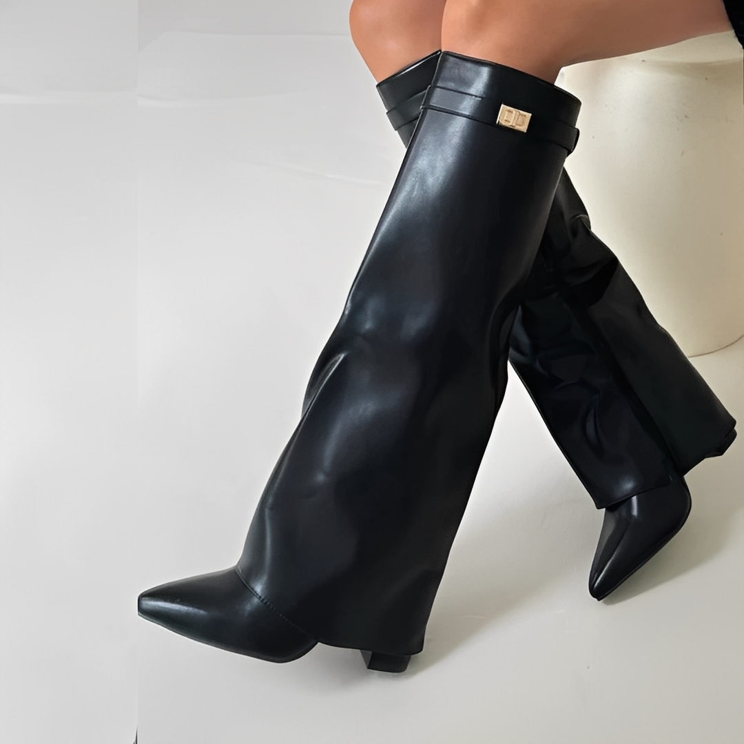 Linette - Buty skórzane z klamrą dla kobiet