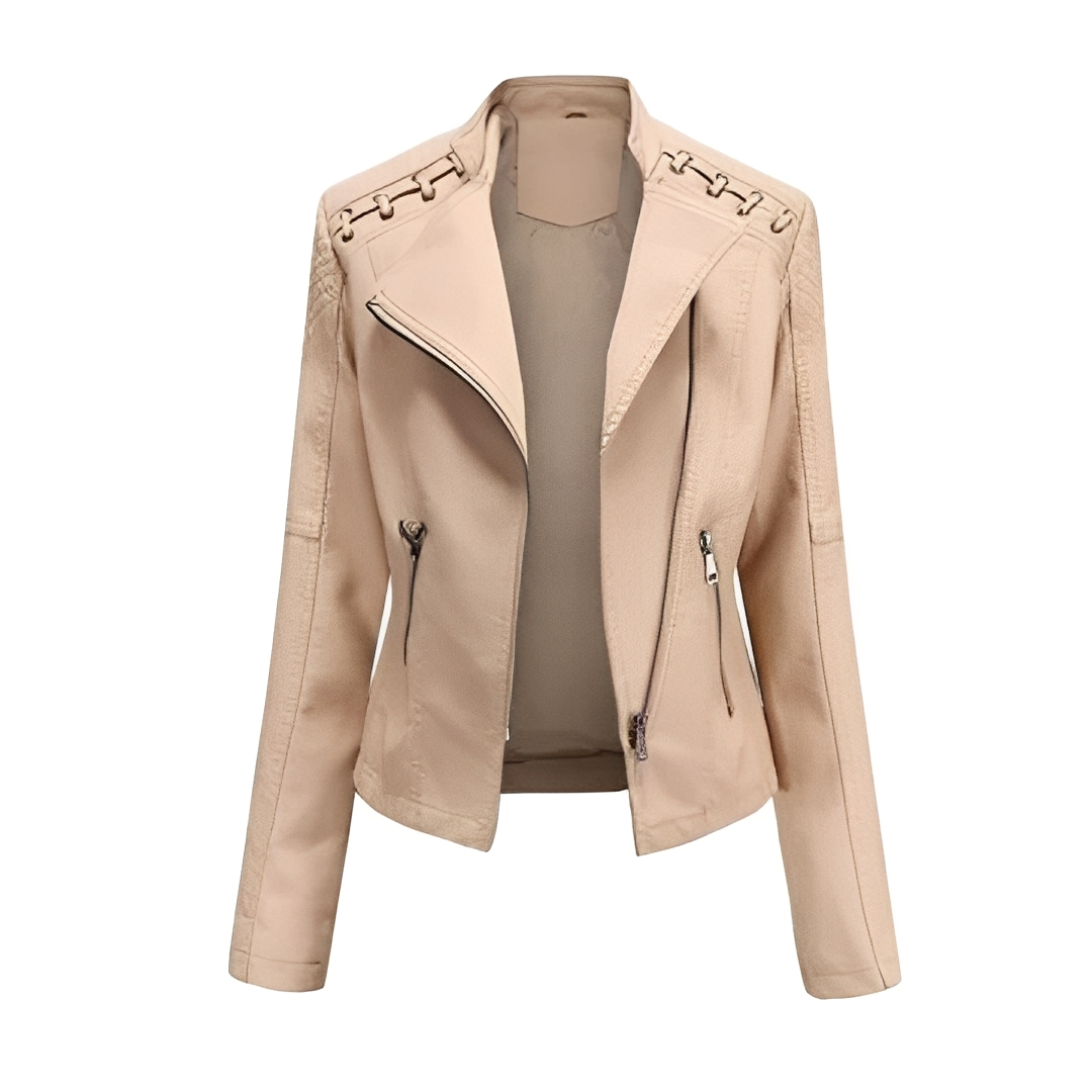 Kortney - Elegancka skórzana kurtka damska