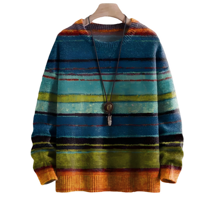 Eugene - Stylowy pasiasty sweter z wełny dla mężczyzn