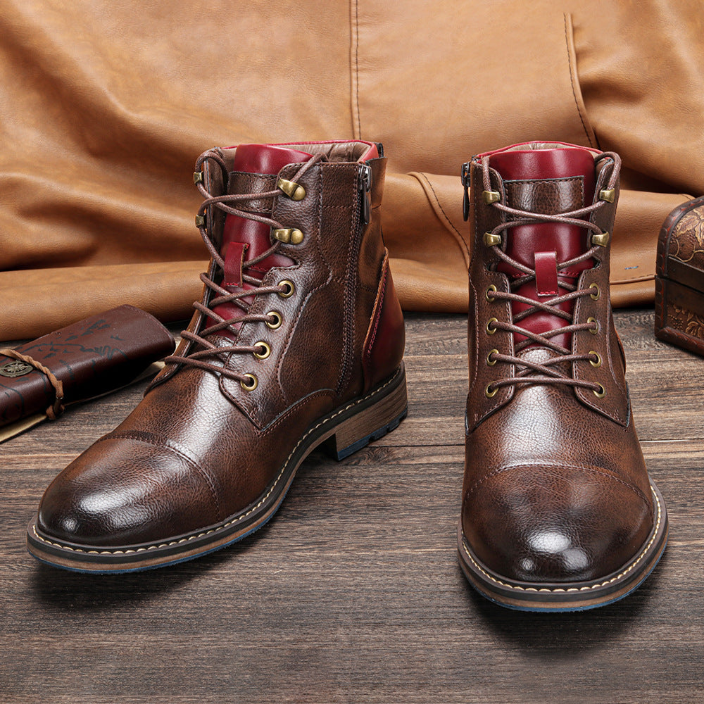 Mendel - Formalne Oxford-skórzane buty dla mężczyzn