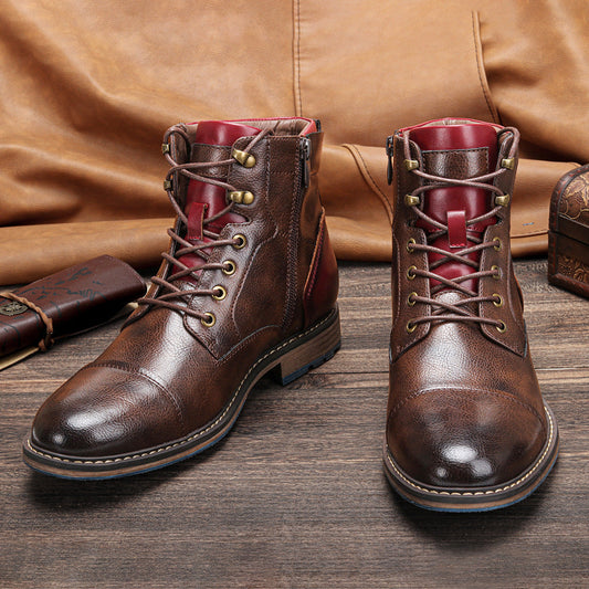 Mendel - Formalne Oxford-skórzane buty dla mężczyzn