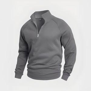 Wiley - Luźny polarowy sweter z zamkiem dla mężczyzn