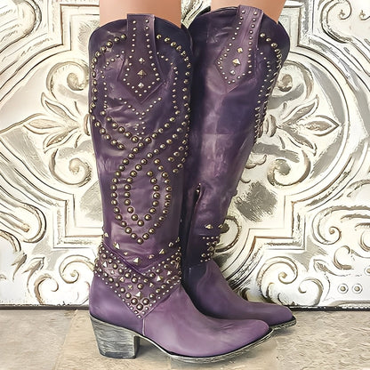 Marthe - Buty na obcasie z ćwiekami dla kobiet
