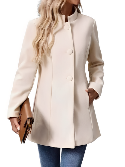 Kaitlyn - Elegancka, wąska kurtka z zapięciem na guziki dla kobiet