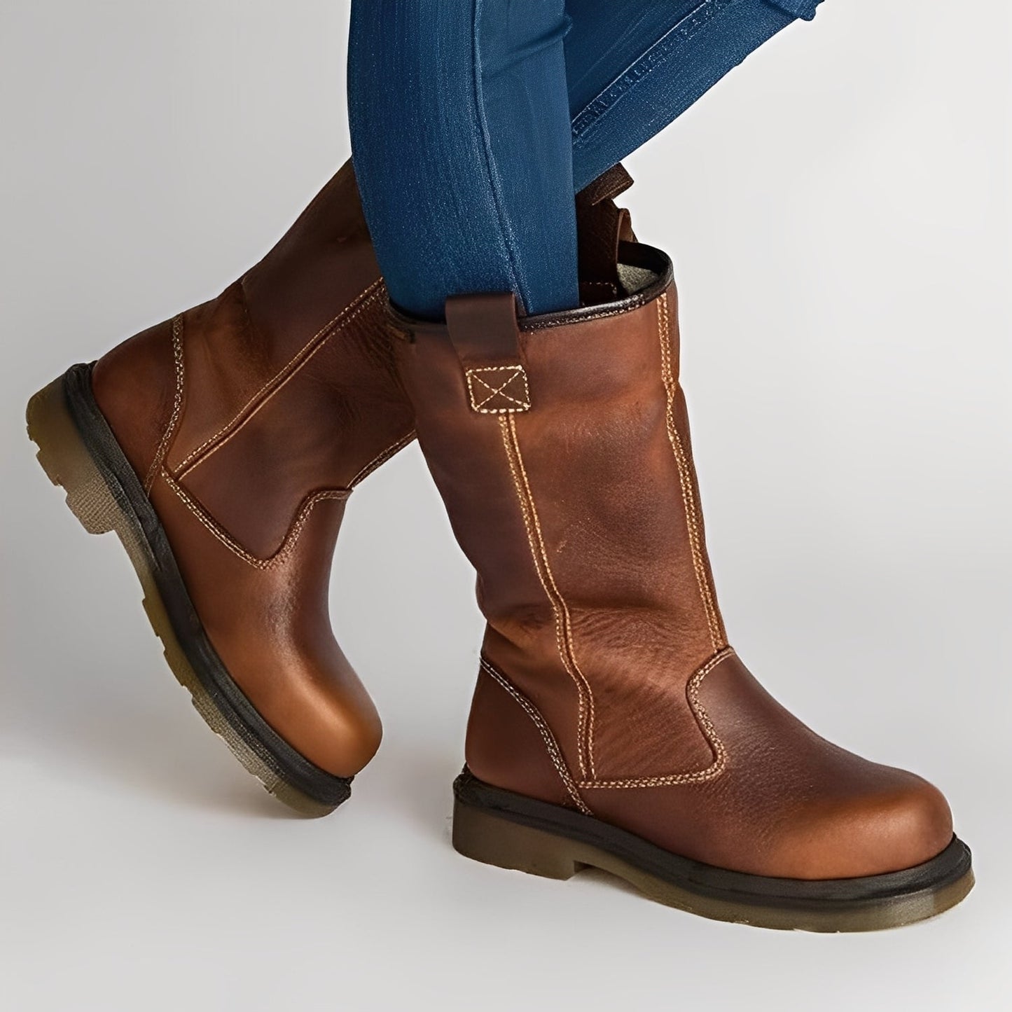 Maïwenn - Eleganckie skórzane buty zimowe dla kobiet
