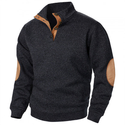Oliver - Stylowy Jacquard-Sweterek z Połączeniem dla Mężczyzn