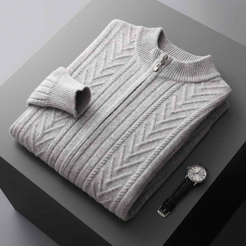 Henry - Stylowy, gruby sweter z zamkiem błyskawicznym dla mężczyzn