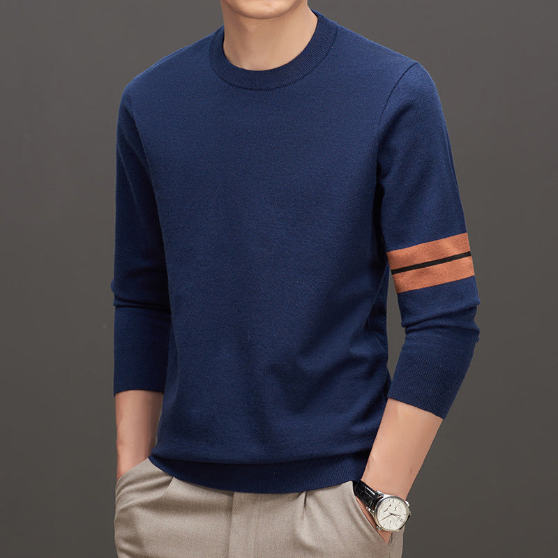 Callum - Stylowy pasiasty sweter z okrągłym dekoltem dla mężczyzn