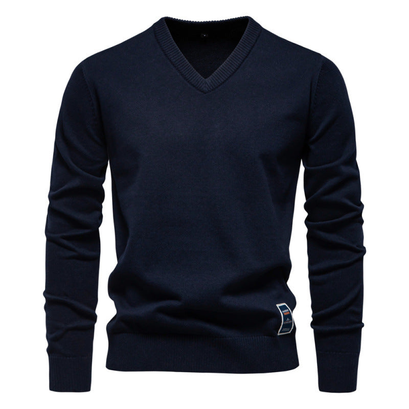 Josh - Stylowy sweter z dekoltem V dla mężczyzn