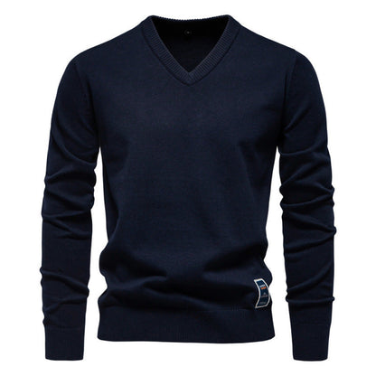 Josh - Stylowy sweter z dekoltem V dla mężczyzn