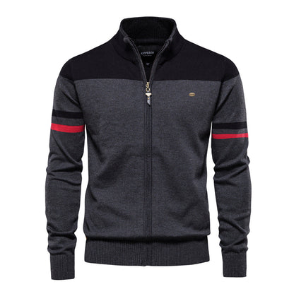 Thomas - Stylowy sweter z zamkiem dla mężczyzn