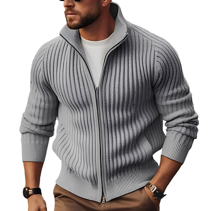 Matthew - Stylowy polarowy sweter z zamkiem dla mężczyzn