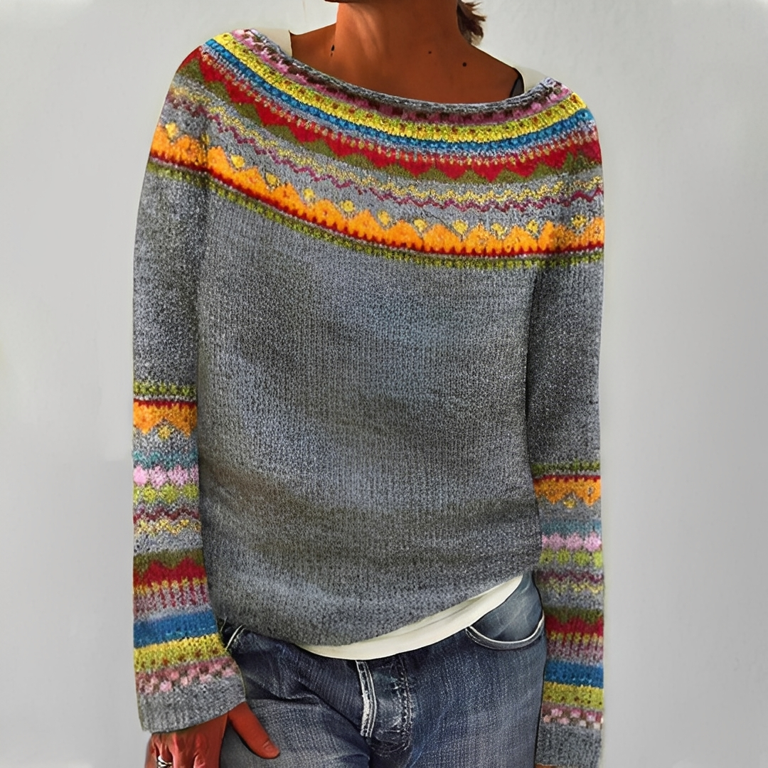 Stéphanie - Sweter z eleganckimi wzorami dla kobiet