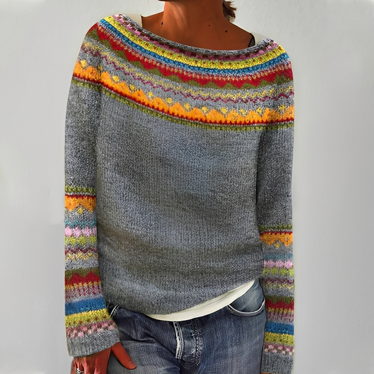 Stéphanie - Sweter z eleganckimi wzorami dla kobiet