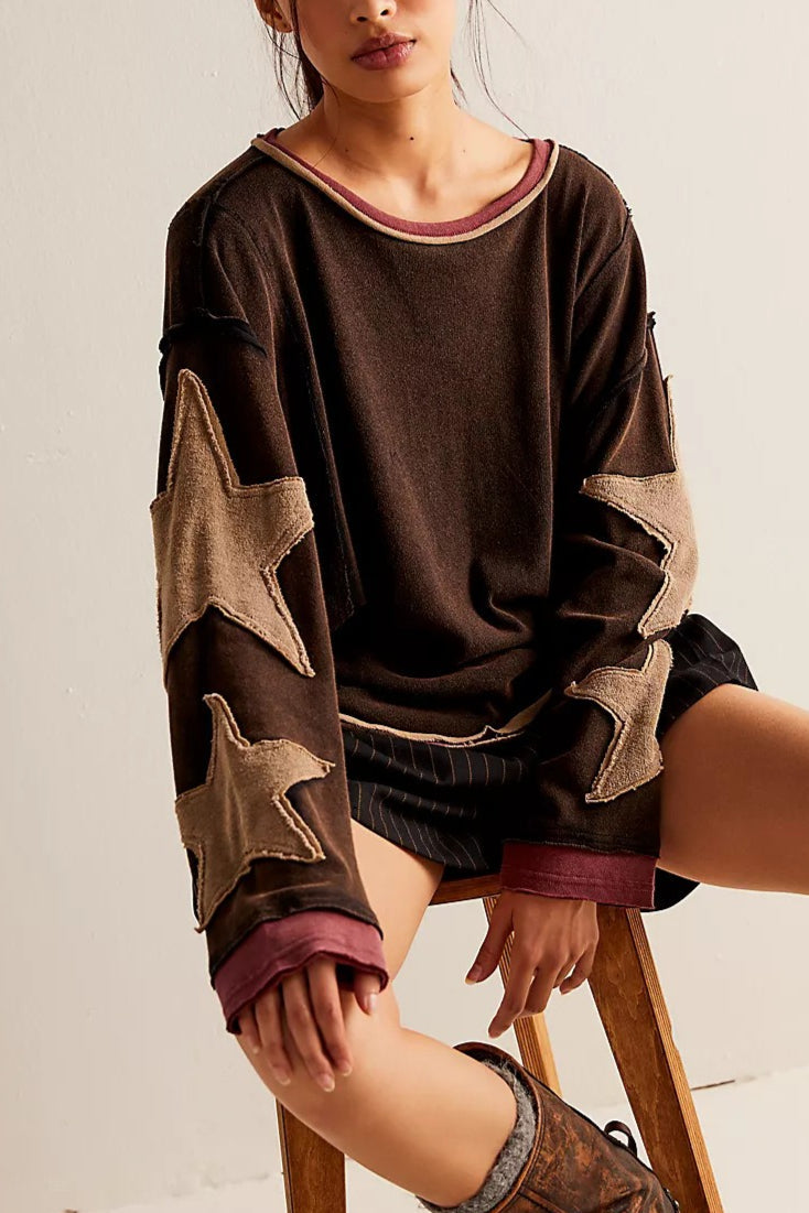 Bluza crewneck oversize o swobodnym kroju