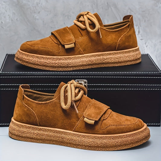 Damskie zamszowe sneakersy na platformie widok z przodu