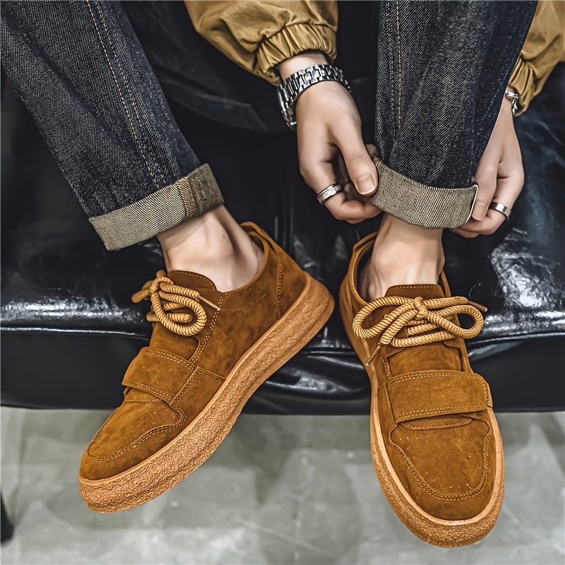Damskie zamszowe sneakersy na platformie zbliżenie na podeszwę