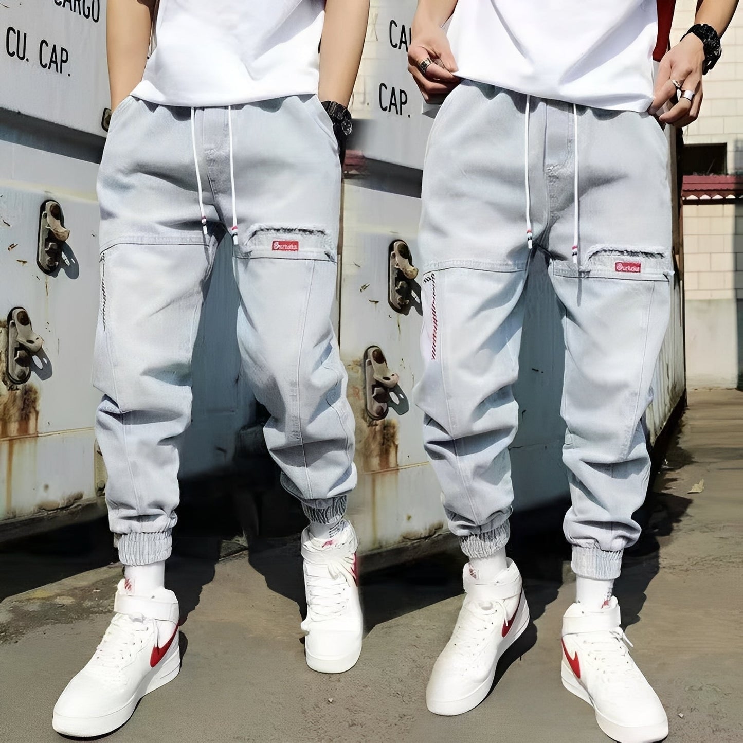 Victor - Stylowe baggy jeansy z elastycznymi mankietami dla mężczyzn