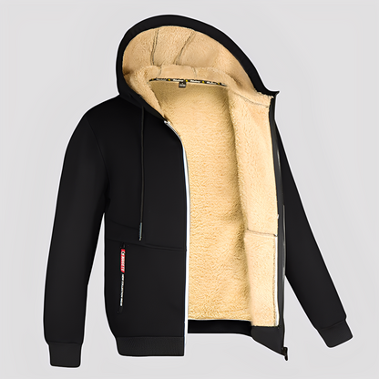 Waldo - Prosty, z podszewką z polaru hoodie dla mężczyzn