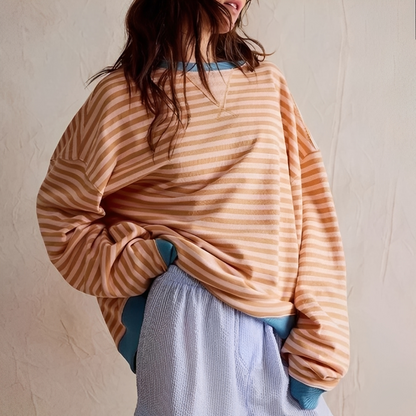 Pénélope - Sweter oversize w paski dla kobiet