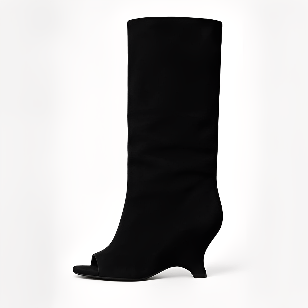 Aamina - Eleganckie wysokie buty z otwartym noskiem dla kobiet