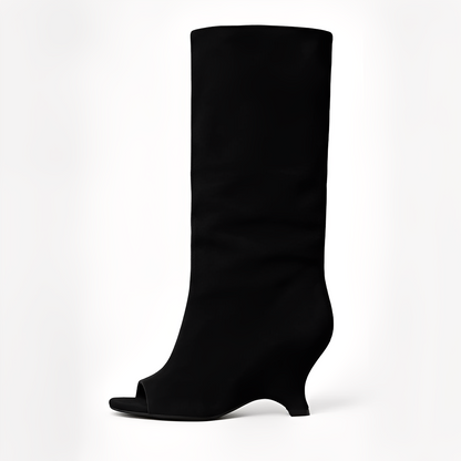 Aamina - Eleganckie wysokie buty z otwartym noskiem dla kobiet
