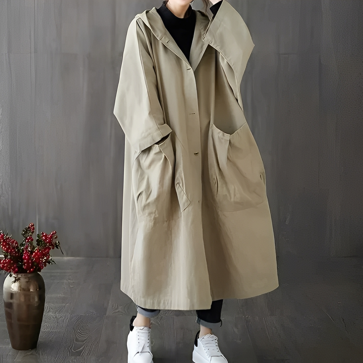 Dael - Damski trencz oversize