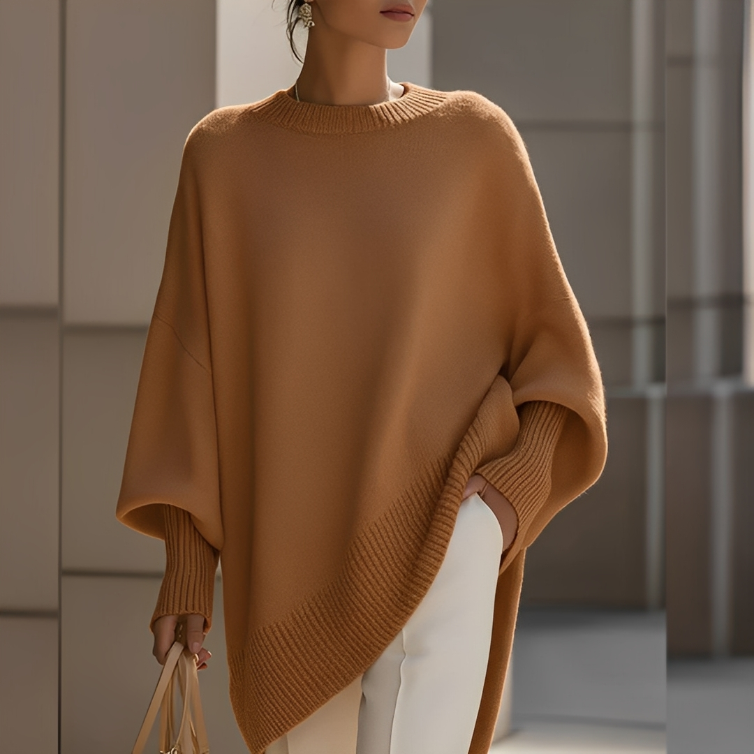 Sylvianne - Sweter oversize z okrągłym dekoltem dla kobiet