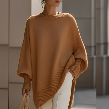 Sylvianne - Sweter oversize z okrągłym dekoltem dla kobiet
