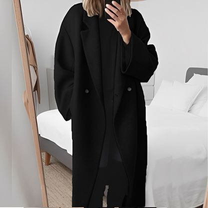 Marjolaine - Elegancki oversize płaszcz z guzikami dla kobiet