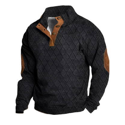 Austin - Retro-sweter z eleganckim nadrukiem dla mężczyzn