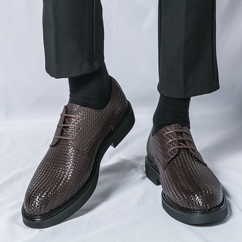 Tristan - Stylowe 3D-plecione skórzane oxfordy dla mężczyzn
